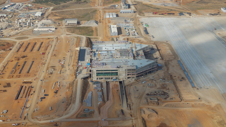 Το υπό κατασκευή αεροδρόμιο στο Καστέλλι 