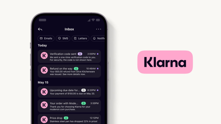 Το νέο in-app inbox της Klarna