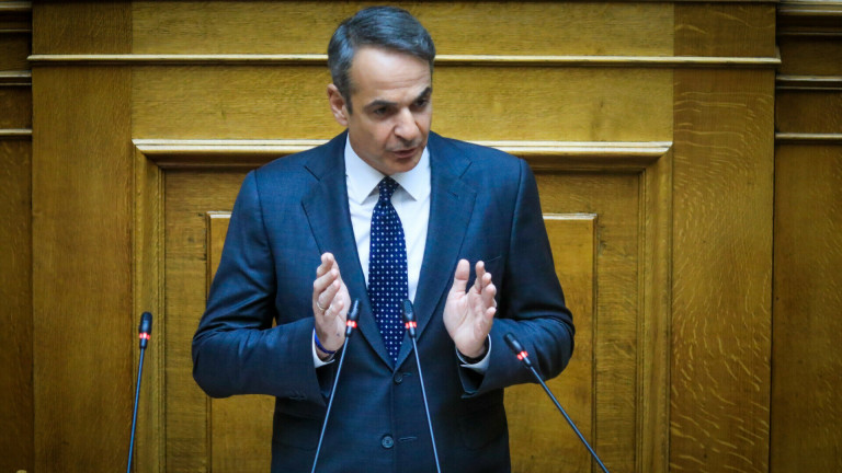 Ο πρωθυπουργός Κυριάκος Μητσοτάκης στη Βουλή 