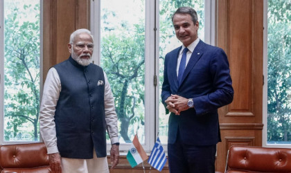 Μητσοτάκης σε Μόντι: Στόχος να διπλασιάσουμε το διμερές εμπόριο με την Ινδία 