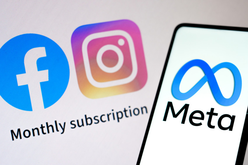 Τα λογότυπα των Meta, Facebook και Instagram  / Φωτογραφία: Shutterstock