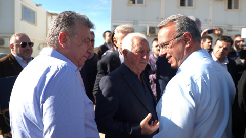 Επίσκεψη της πολιτικής ηγεσίας του υπουργείου Yποδομών και Μεταφορών στο εργοτάξιο του νέου αεροδρομίου Καστελίου Κρήτης/ Φωτογραφία: INTIMENEWS