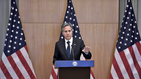 Ο υπουργός Εξωτερικών των ΗΠΑ Άντονι Μπλίνκεν/Φωτογραφία: AP