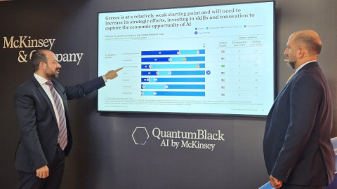 Eleutherios Charalambous (Managing Partner – McKinsey & Company Greece and Cyprus) and Christoforos Anagnostopoulos (Partner, QuantumBlack AI Lead, Athens)