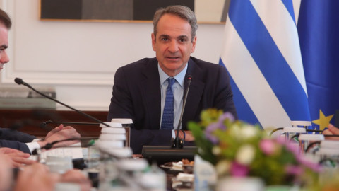 Ο Κυριάκος Μητσοτάκης στο υπουργικό συμβούλιο 