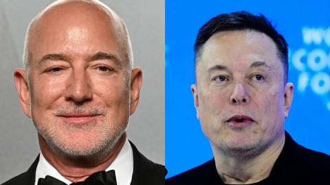 Ο Τζεφ Μπέζος και ο Έλον Μασκ 