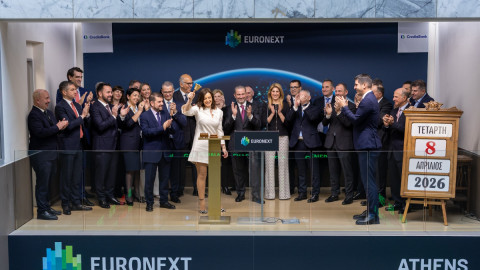 Η CrediaBank χτύπησε το καμπανάκι της Συνεδρίασης του Χρηματιστηρίου Αθηνών