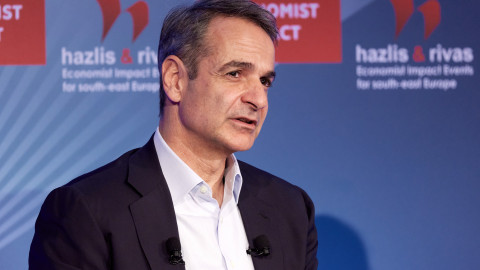 O Kυριάκος Μητσοτάκης στο συνέδριο του The Economist και του Powergame.gr