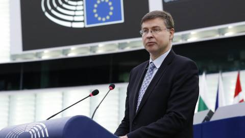 O αντιπρόεδρος της Κομισιόν και Επίτροπος Εμπορίου, Βάλντις Ντομπρόβσκις