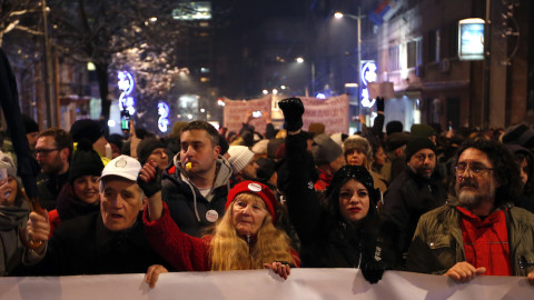 Διαδήλωση στο Βελιγράδι με αίτημα την παραίτηση Βούτσιτς