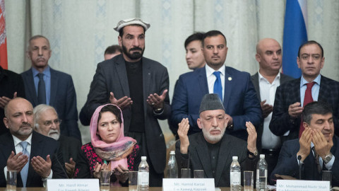Στιγμιότυπο από παλαιότερη διάσκεψη με θέμα τον τερματισμό του πολέμου στο Αφγανιστάν