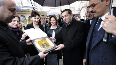 Ο Τσίπρας στην Αγία Σοφία