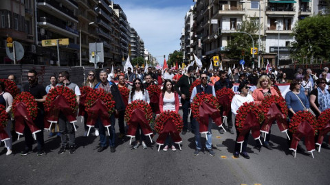 Σε εξέλιξη τα συλλαλητήρια για την Πρωτομαγιά