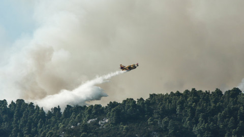 Συνεχίζεται η μάχη με την πύρινη λαίλαπα στην Εύβοια