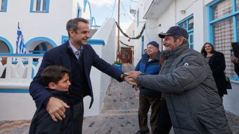 Ο Κυριάκος Μητσοτάκης στην Κάσο