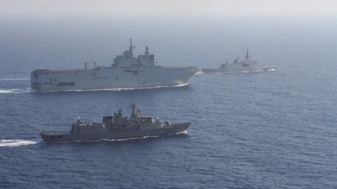Στη Μεσόγειο γαλλικές στρατιωτικές δυνάμεις -Μήνυμα στην Αγκυρα