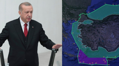 Νέα τουρκική πρόκληση: Παρουσίασε χάρτη που κόβει το Αιγαίο στη μέση