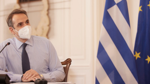 Ο Κυριάκος Μητσοτάκης στο υπουργικό συμβούλιο 