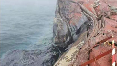 Κίνα: Διαρροή πετρελαίου προκάλεσε σύγκρουση πλοίων έξω από το Τσινγκντάο