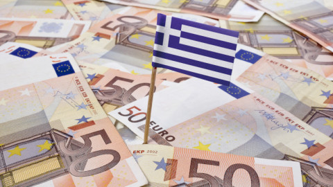 χαρτονομίσματα ευρώ ελληνική σημαία