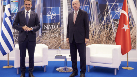 συνάντηση Μητσοτάκης και Ερντογάν στο ΝΑΤΟ
