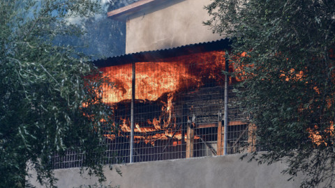 σπίτι φωτιά Γορτυνία