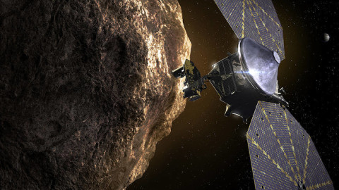 Lucy&αστεροειδής (καλλιτεχνικήαπεικόνιση)/ ΠηγήNASA-Southwest Research Institute