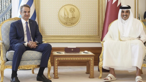 Συνάντηση του Κυριάκου Μητσοτάκη με τον Εμίρη του Κατάρ, Σεΐχη Tamim bin Hamad Al-Thani