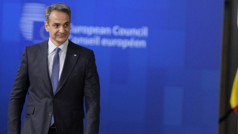 Κυριάκος Μητσοτάκης στη Σύνοδο Κορυφής της ΕΕ-Φωτογραφία AP