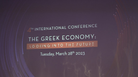 Στιγμιότυπο από το 4ο Διεθνές Συνέδριο του Οικονομικού Επιμελητηρίου Ελλάδας (ΟΕΕ) με τίτλο "Η Ελληνική οικονομία-Φωτογραφία Eurokinissi