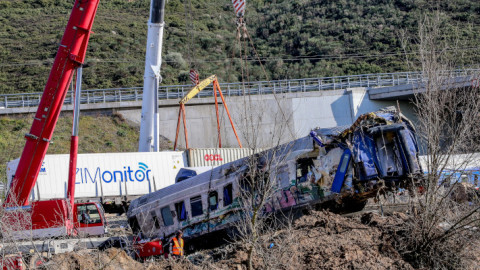 Σιδηροδρομική δυστύχημα στα Τέμπη-Φωτογραφία ΤΖΕΚΑΣ ΛΕΩΝΙΔΑΣ-Eurokinissi