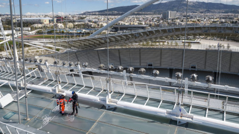 TAIΠΕΔ: Σε εξέλιξη η επιθεώρηση και ο έλεγχος των μεταλλικών κατασκευών του ΟΑΚΑ