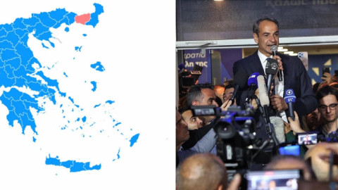 Εκλογές 2023: Όλη η Ελλάδα είναι μπλε -Ιστορικός θρίαμβος για τη ΝΔ με 40,79%, στο 20,07% ο ΣΥΡΙΖΑ