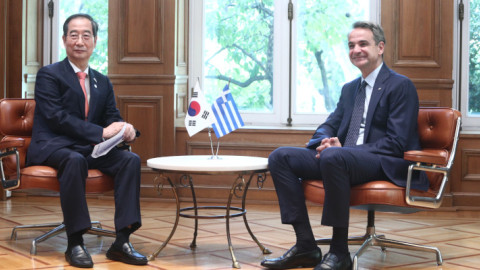  Η προοπτική ενίσχυσης της οικονομικής συνεργασίας στο επίκεντρο της συνάντησης Μητσοτάκη με τον πρωθυπουργό της Ν. Κορέας