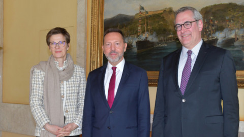 ΤτΕ: Συνάντηση Στουρνάρα με τους προέδρους των ευρωπαϊκών θεσμών SRB και SSM