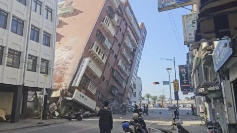 Εικόνα από τον σεισμό στην Ταϊβάν
