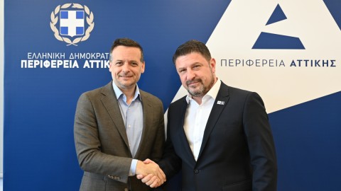Ο Δήμαρχος Αθηναίων, Χάρης Δούκας με τον Περιφερειάρχη Αττικής, Νίκο Χαρδαλιά