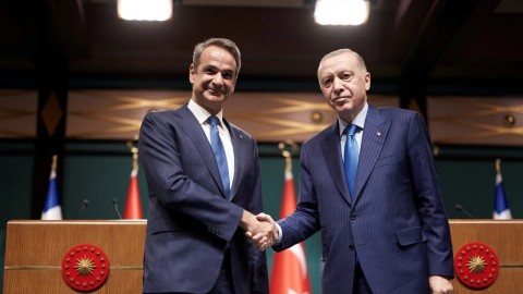 Ο Κυριάκος Μητσοτάκης και ο Ρετζέπ Ταγίπ Ερντογάν