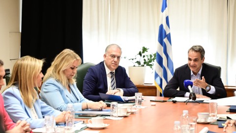 Ο Κυριάκος Μητσοτάκης στο Υπουργείο Ανάπτυξης