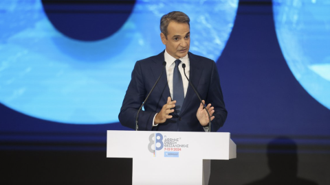 Ο Κυριάκος Μητσοτάκης στη ΔΕΘ