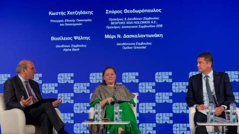 Ο υπουργός Εθνικής Οικονομίας και Οικονομικών Κωστής Χατζηδάκης στο συνέδριο Greece Talks