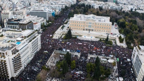 Η διαδήλωση για τα Τέμπη