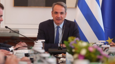 Ο Κυριάκος Μητσοτάκης στο υπουργικό συμβούλιο