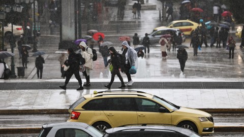 H κακοκαιρία Erminio χτυπά την Αττική / Φώτο: EUROKINISSI